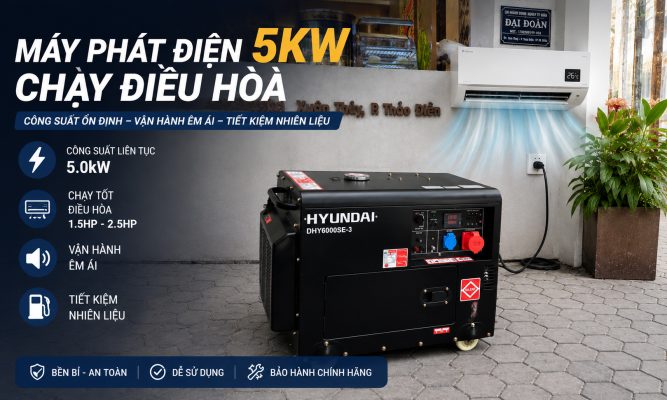 Máy phát điện chạy điều hòa